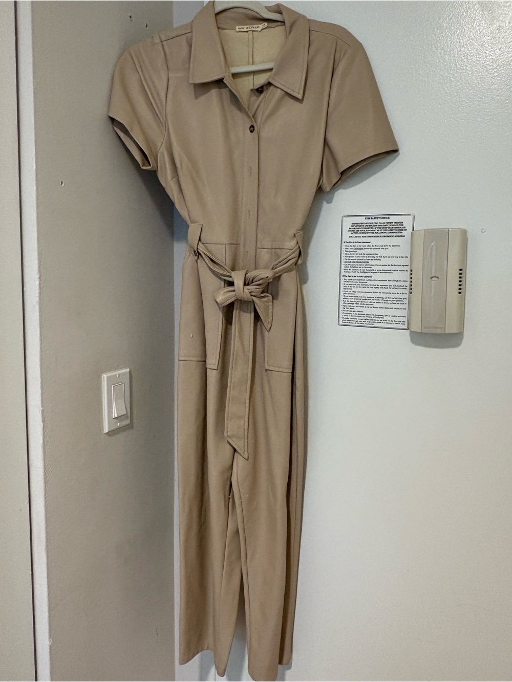 Cindy Faux Leather Jumpsuit by Avec Les Filles - Picture 3 of 8